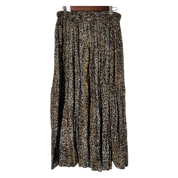 Vintage leopard print broom Full A Line skirt - Picture 1 of 7